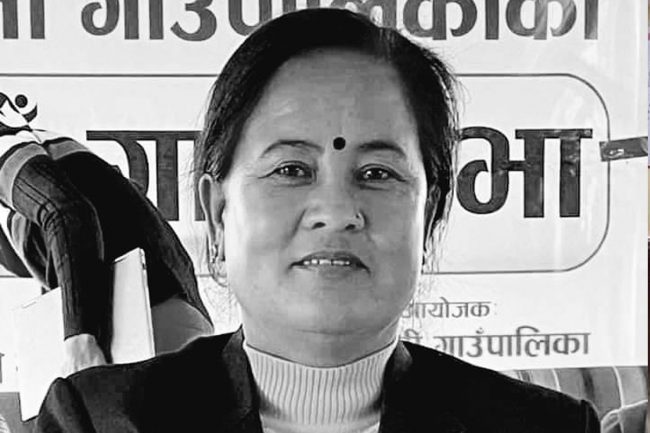 इन्द्रावती गाउँपालिका उपाध्यक्ष मीरा लामाको निधन