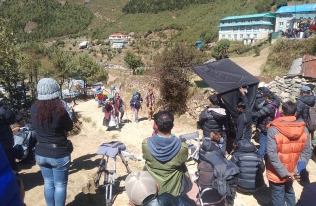 लुक्ला, नाम्चेमा छायांकन सकेपछि मनाङ पुग्यो उचाइ युनिट