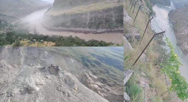 झुगलापाटा भीर फुटेर कर्णाली नदी थुनियो, प्रहरी चौकी र वडा कार्यालयको सामान सारिँदै