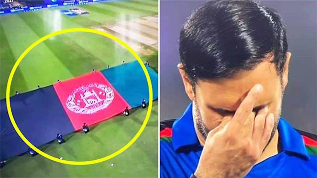 विश्वकपमा खेलको सुरुवातमा राष्ट्रगान बज्दा धरधरी रोए अफगानिस्तानका खेलाडी