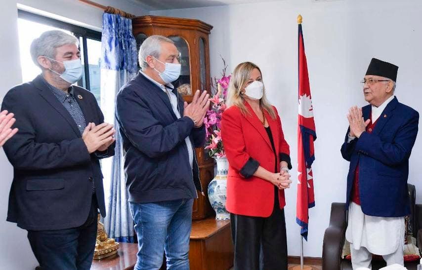 स्पेनी सभामुखले भेटिन् ओलीलाई