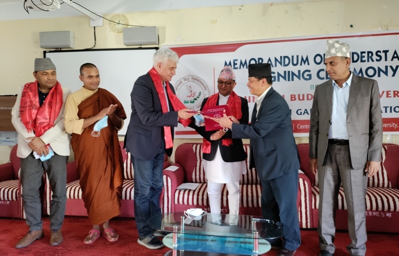 बौद्ध विश्वविद्यालय र लुम्बिनी फाउन्डेशनबीच सहकार्यको सम्झौता