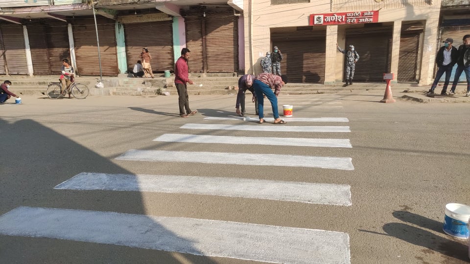 बन्दकर्ताको सडकमा रचनात्मक कार्य