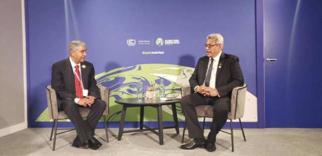 प्रधानमन्त्री देउवा र श्रीलङ्काका राष्ट्रपति राजपाक्षेबीच भेटवार्ता