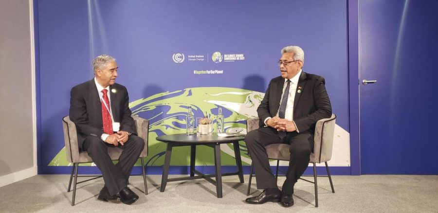 प्रधानमन्त्री देउवा र श्रीलङ्काका राष्ट्रपति राजपाक्षेबीच भेटवार्ता