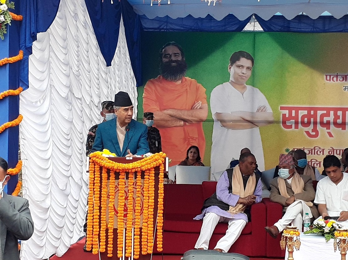 सरकारले पतञ्जलिलाई जग्गा उपलब्ध गराउँछ : प्रधानमन्त्री