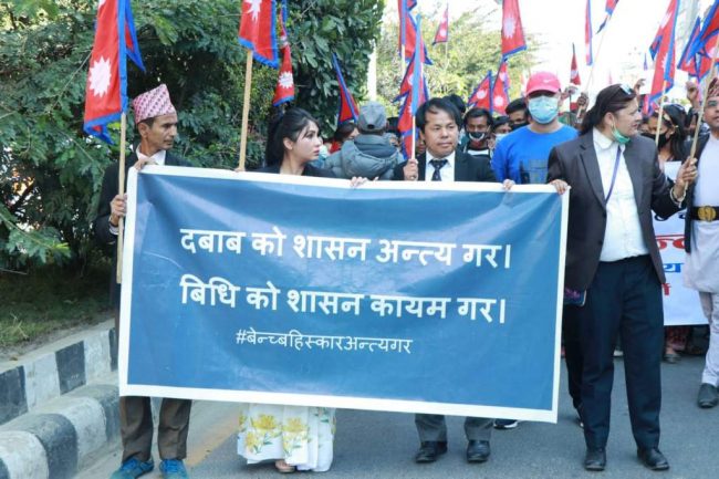 कानुन व्यवसायीले गरे खाली इजलासमा बहस