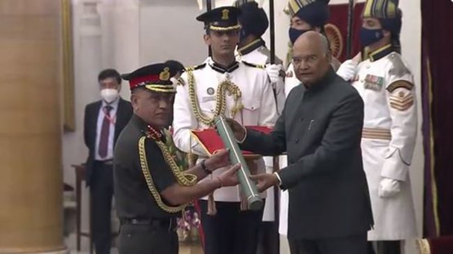 प्रधानसेनापति शर्मालाई भारतीय सेनाको मानार्थ सेनापतिको दर्जा प्रदान