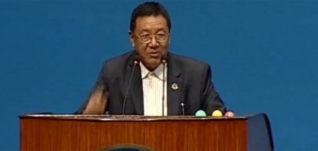 कांग्रेस सांसद जिपछिरिङ लामाद्वारा उम्मेदवारी घोषणा