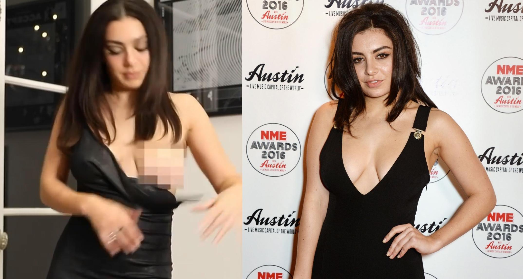 गायिकाको ‘ओप्स मोमेन्ट’ क्यामेरामा रेकर्ड, अवार्ड कार्यक्रममा अचानक काँधबाट खस्यो ड्रेस