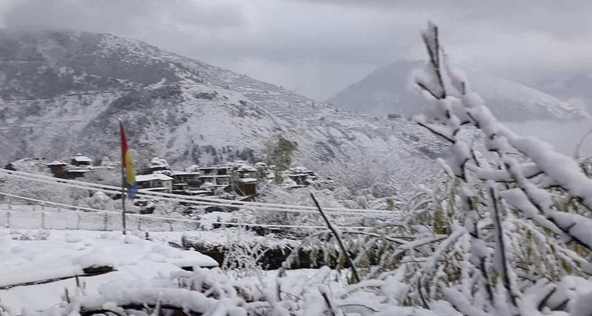 हुम्लामा पुनः हिमपात : किसान खुशी