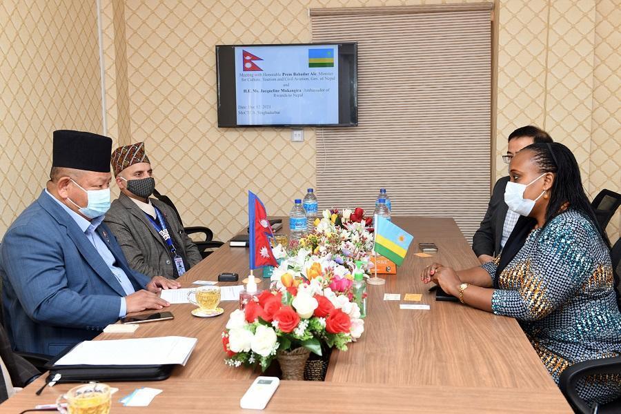 दुई पक्षीय हवाई सम्झौता गर्न रुवाण्डाका राजदूतको प्रस्ताव