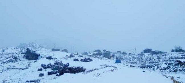 टिएमजे क्षेत्रमा बाक्लो हिमपात, जनजीवन प्रभावित