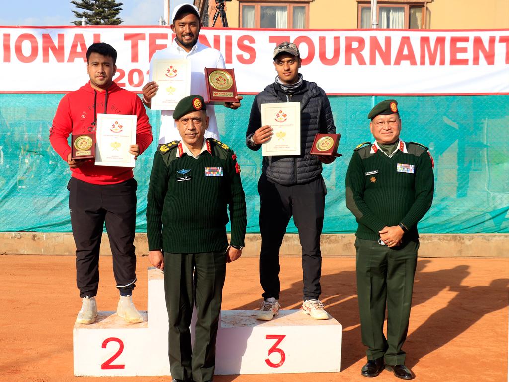 प्रधानसेनापति प्रथम राष्ट्रिय लन टेनिस प्रतियोगितामा पुरुष सिङ्गलतर्फ कास्कीका खड्का प्रथम