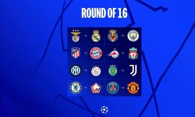 च्याम्पियन्स लिगको अन्तिम १६ सार्वजनिक, रियल मड्रिड र पीएसजी भिड्ने