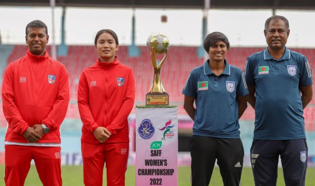 साफ महिला च्याम्पियनसिपः बंगलादेशलाई दुई गोलको अग्रता