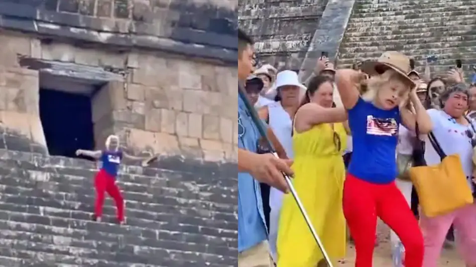 प्राचीन मन्दिरमा चढेर महिला पर्यटक नाच्न थालेपछि हंगामा