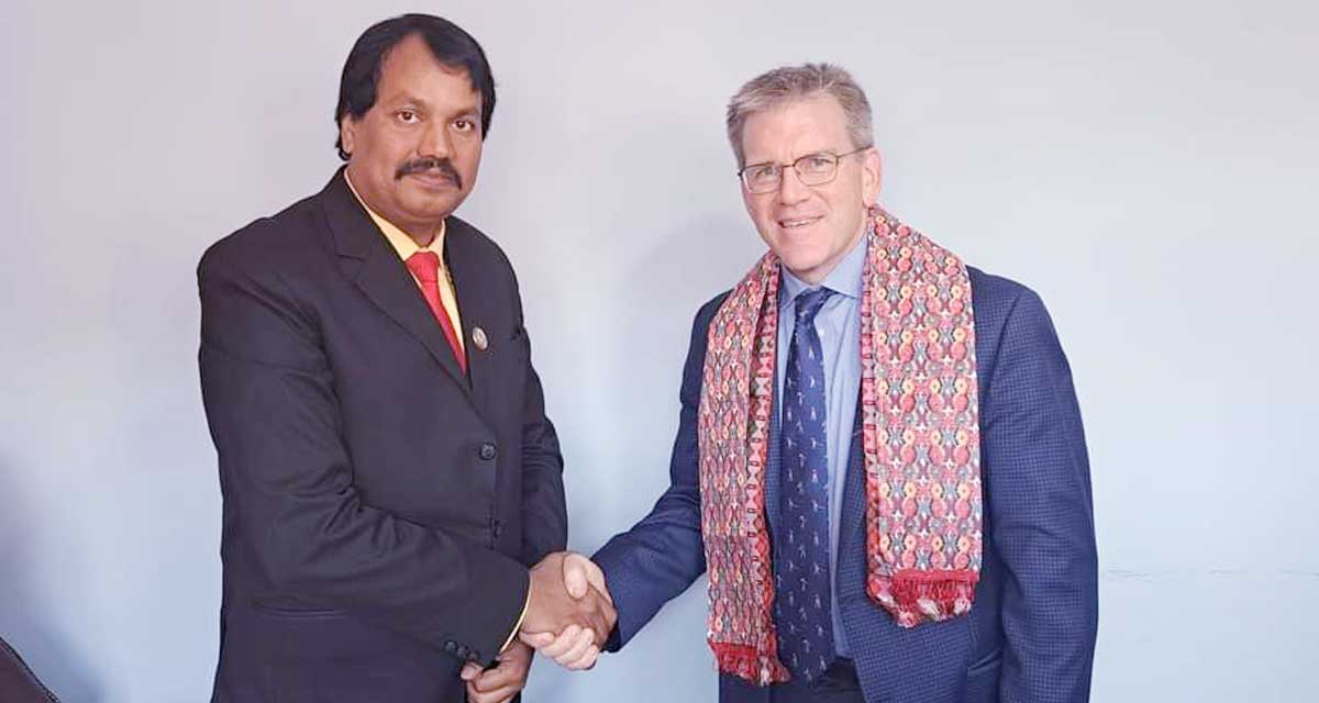 सिके राउत र अमेरिकी राजदूत थम्पसनबीच भेटवार्ता