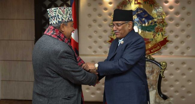 प्रधानमन्त्रीसँग मुख्यमन्त्री जमकट्टेलको भेट