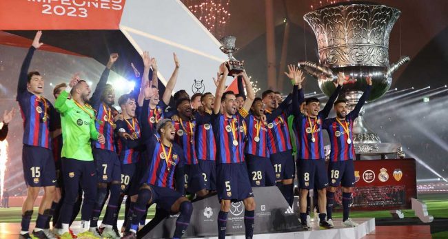 मड्रिडलाई हराउँदै बार्सिलोनालाई सुपर कप उपाधि