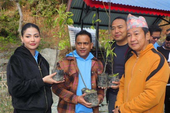 ‘ह्यारीकी प्यारी’ टिमले धरानका मेयर साम्पाङलाई दिए रुद्राक्षको बिरुवा