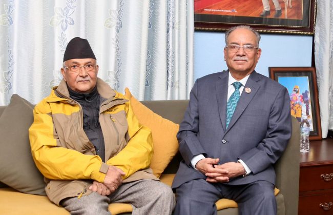 ओली भेट्न बालकोट पुगे प्रधानमन्त्री प्रचण्ड