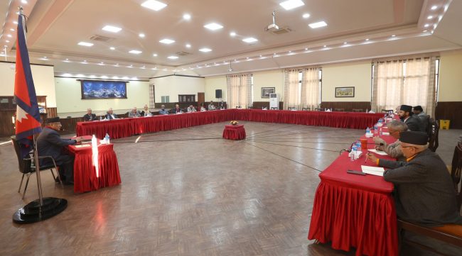 विश्वासको मतले राजनीतिक परिस्थितिमा फेरबदल आएको सर्वदलीय बैठकको निष्कर्ष