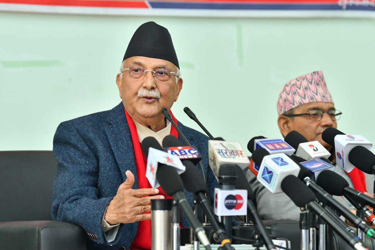 उद्धेश्यमा संगठित हुने पार्टी एमाले मात्रै भएको ओलीको दाबी, नयाँ पार्टीलाई दिए ‘मौसमी’को संज्ञा