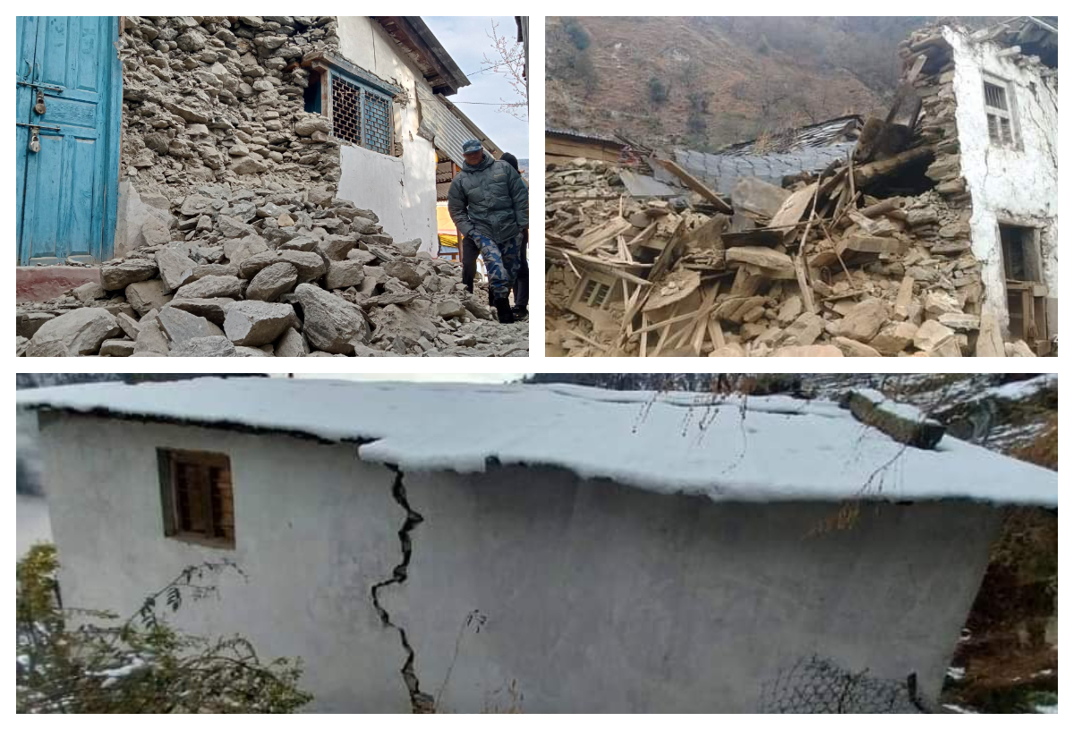 बाजुरामा भूकम्पबाट ४२ परिवार विस्थापित, चार सय घरमा क्षति