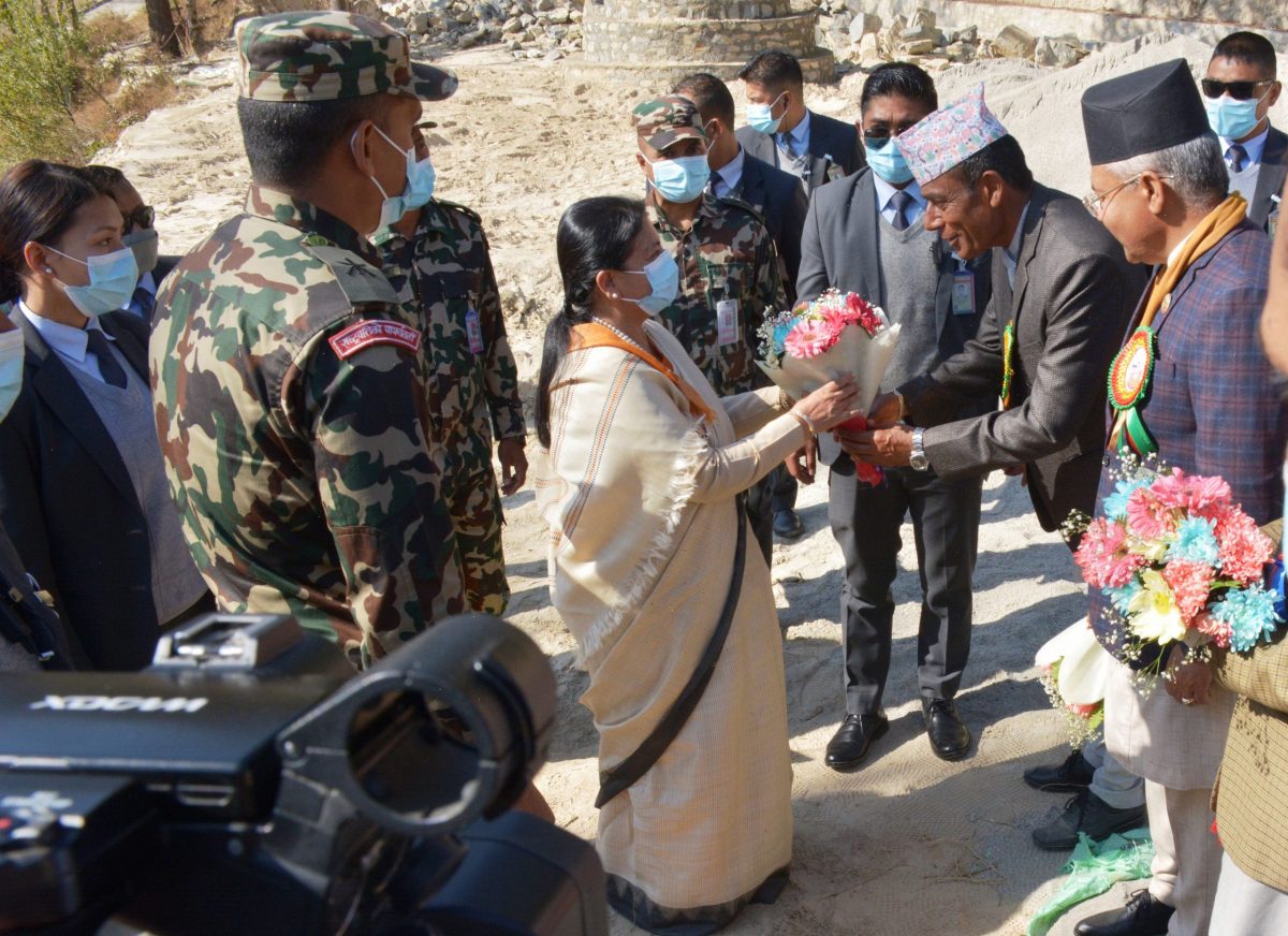 राष्ट्रपति भण्डारी काभ्रेमा (तस्बिरहरु)
