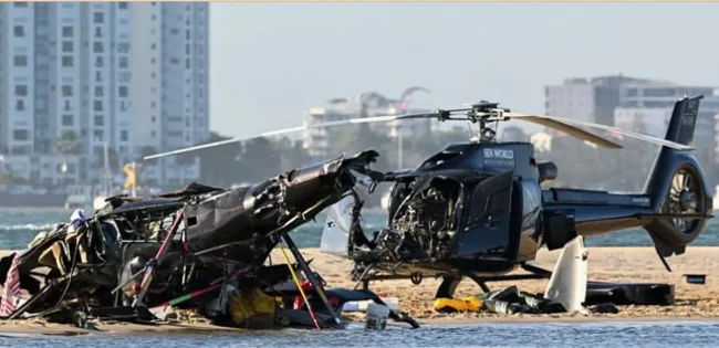 अष्ट्रेलियामा दुई वटा हेलिकोप्टर ठोकिँदा चार जनाको मृत्यु