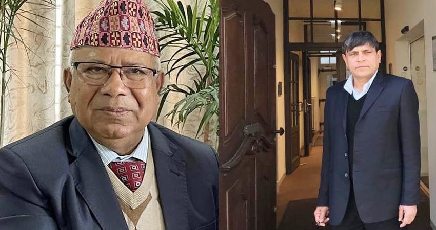 माधव नेपाललाई घनश्याम भुसालको साथ