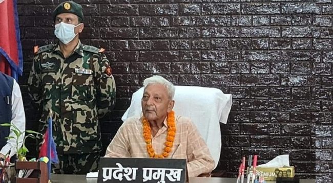 मधेश प्रदेशमा २८ गतेभित्र मुख्यमन्त्री दाबी पेस गर्न प्रदेश प्रमुखको आह्वान