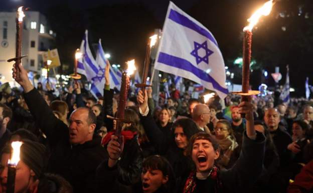 इजरायलमा प्रधानमन्त्री नेतन्याहुको नयाँ सरकार गठनपछिको सबैभन्दा ठूलो विरोध प्रदर्शन