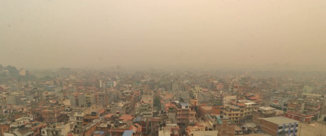 काठमाडौंमा फेरि बढ्यो वायु प्रदूषण