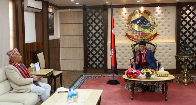 प्रधानमन्त्रीसँग गण्डकीका मुख्यमन्त्रीको भेट
