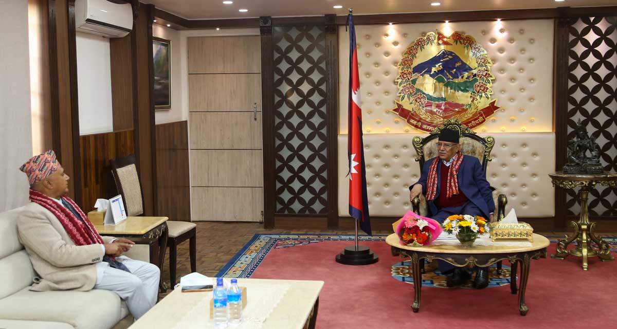 प्रधानमन्त्रीसँग गण्डकीका मुख्यमन्त्रीको भेट