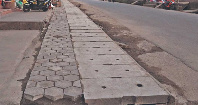 पृथ्वीराजमार्गको दुवैतर्फ पैदलमार्ग निर्माण