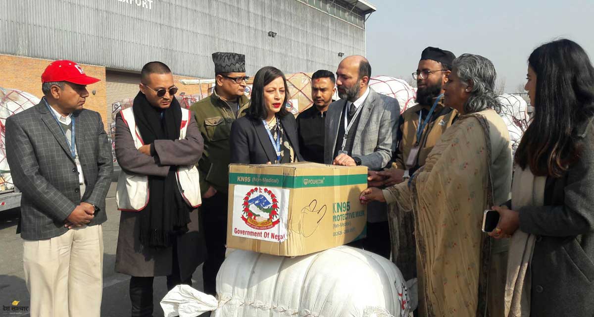 नेपाल सरकारले टर्कीलाई पठायो २१ टन राहत सामग्री