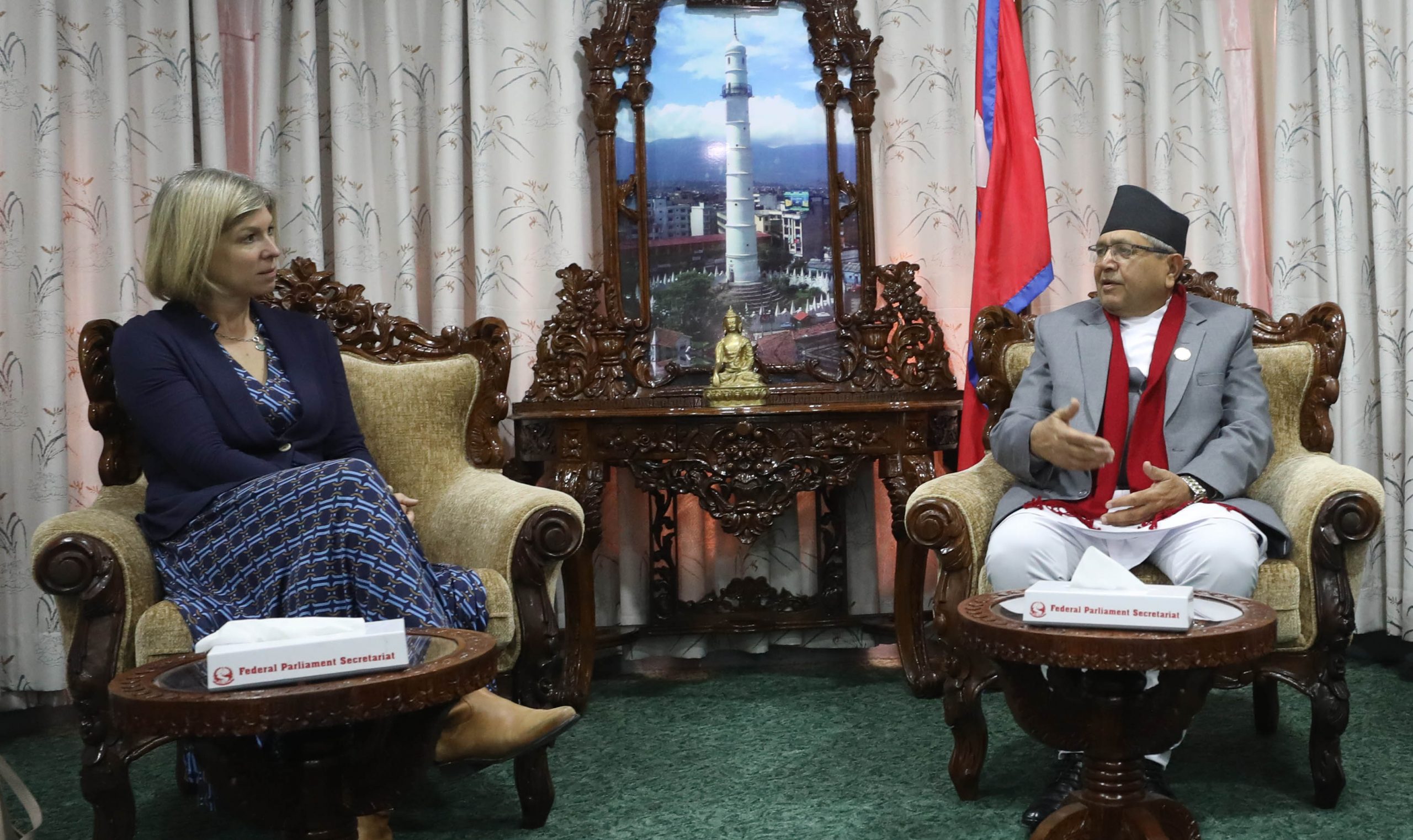 सभामुख घिमिरेसँग बेलायती राजदूतको भेट