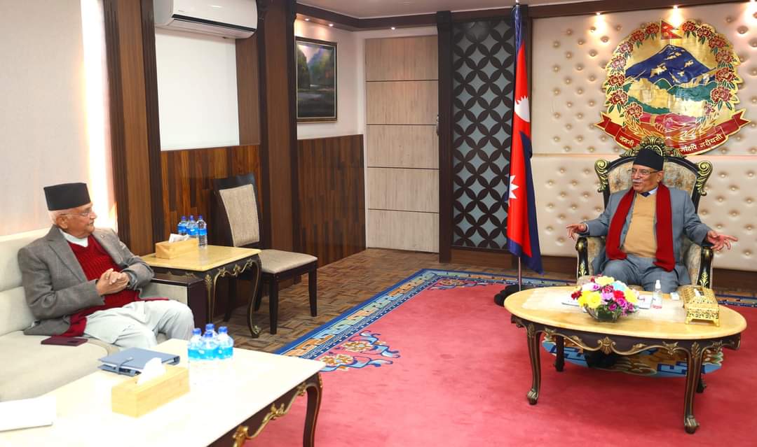 बालुवाटारमा ओली र लिङ्देनले भेटे प्रधानमन्त्रीलाई