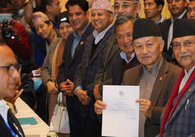 एमालेले राष्ट्रपतिमा नेम्वाङलाई समर्थन गर्न कांग्रेसबाहेक सबै दललाई पठायो पत्र