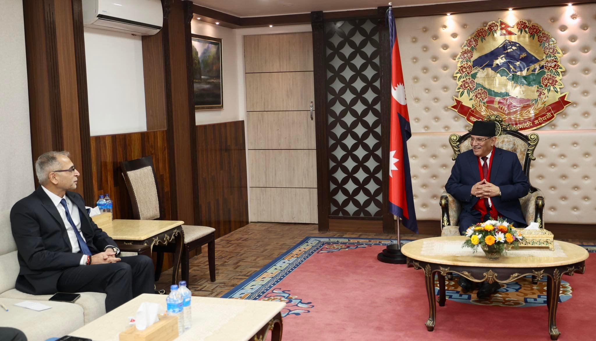 भारतीय सचिवको नेपाल यात्रा : प्रचण्डसँग दुई पटक वार्ता,  दुई दिनमा १४ नेतासँग भेट