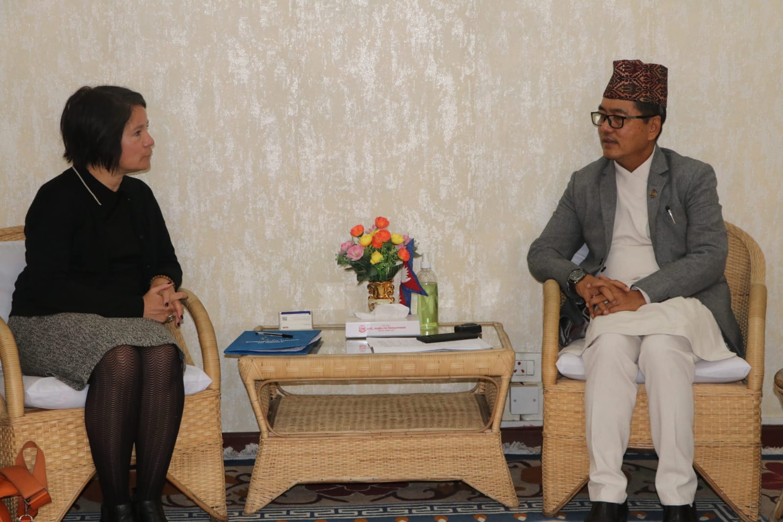 ईयु राजदूत डिप्रेजले गरिन् ऊर्जामन्त्री लिङ्देनसँग भेटवार्ता