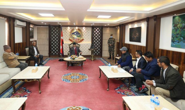 महावीर पुनसँगको भेटमा प्रधानमन्त्रीले भने-विज्ञान,प्रविधिको विकासमा प्रतिवद्ध छु