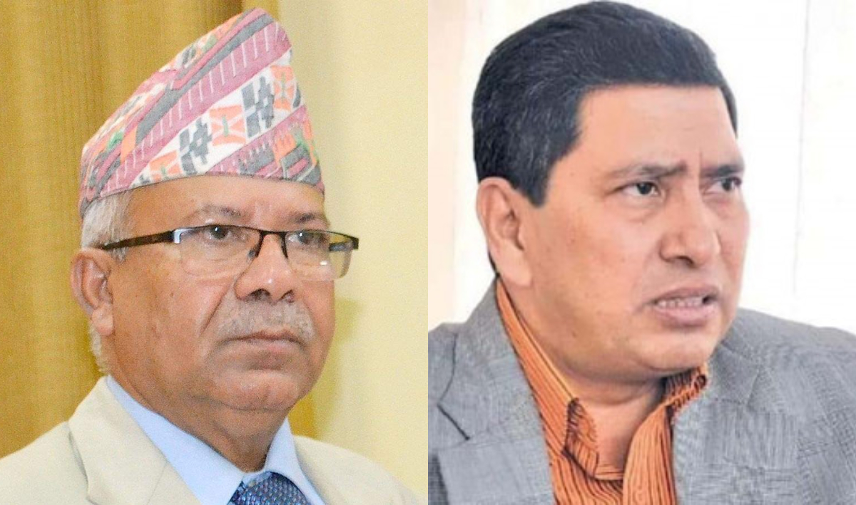 माधव नेपाललाई भेट्न उपप्रधानमन्त्री श्रेष्ठ एकीकृत समाजवादीको कार्यालयमा