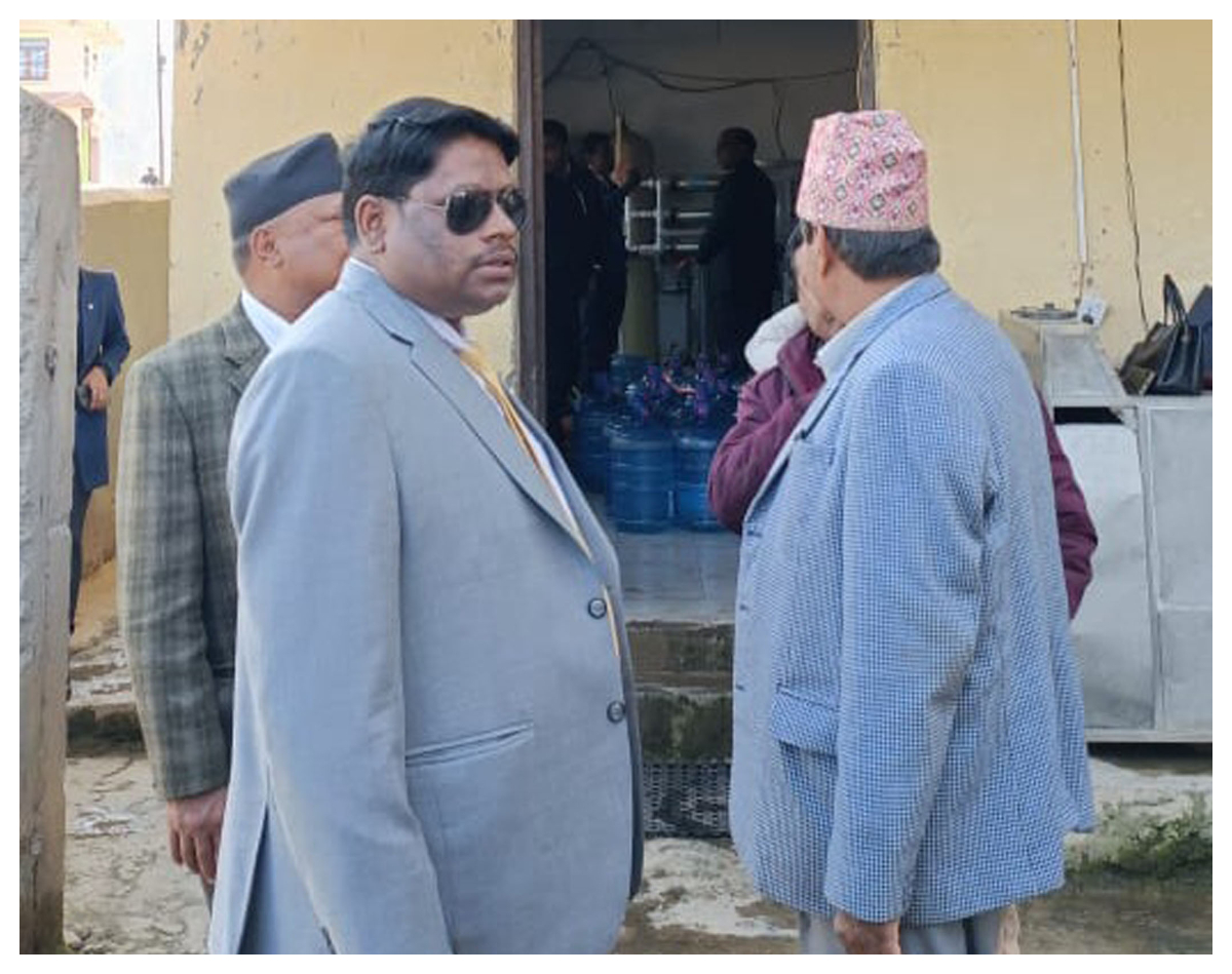 खानेपानीमन्त्री खाँनद्वारा आयोजनाको निरीक्षण