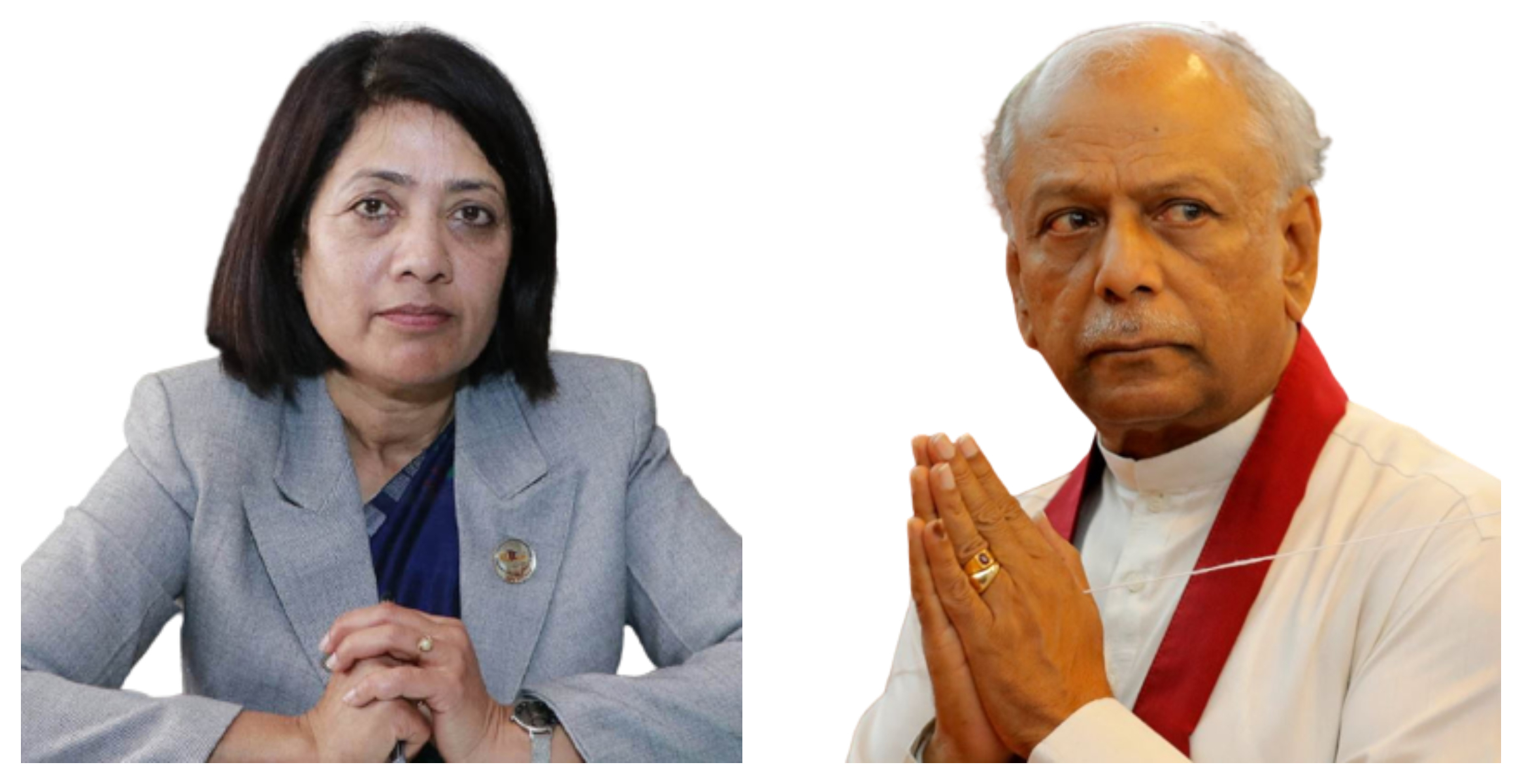 परराष्ट्र मन्त्री पौड्यालले श्रीलङ्काका प्रधानमन्त्रीसँग भेट गर्दै