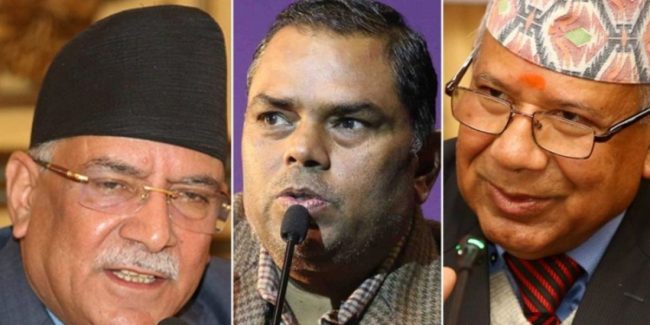 तीन दलको बैठक निष्कर्षविहीन, प्रचण्डले भोलि ओलीसँग छलफल गर्ने