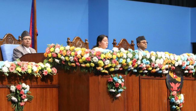 राष्ट्रपतिको सम्बोधन– औषधिको अभावमा नागरिकले ज्यान गुमाउनुपर्ने अवस्था अन्त्य होस्